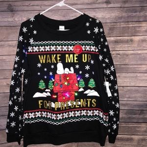 snoopy light up christmas sweater